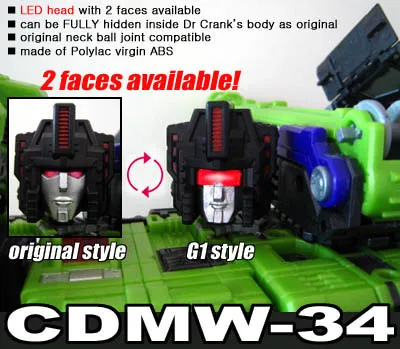 CDMW-34 Construction Brigade Power Parts LED Head and 2 Faces | Crazy Devy