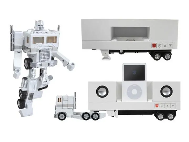 Ipod White Convoy | Music Label Transformers Figure by Takara Tomy