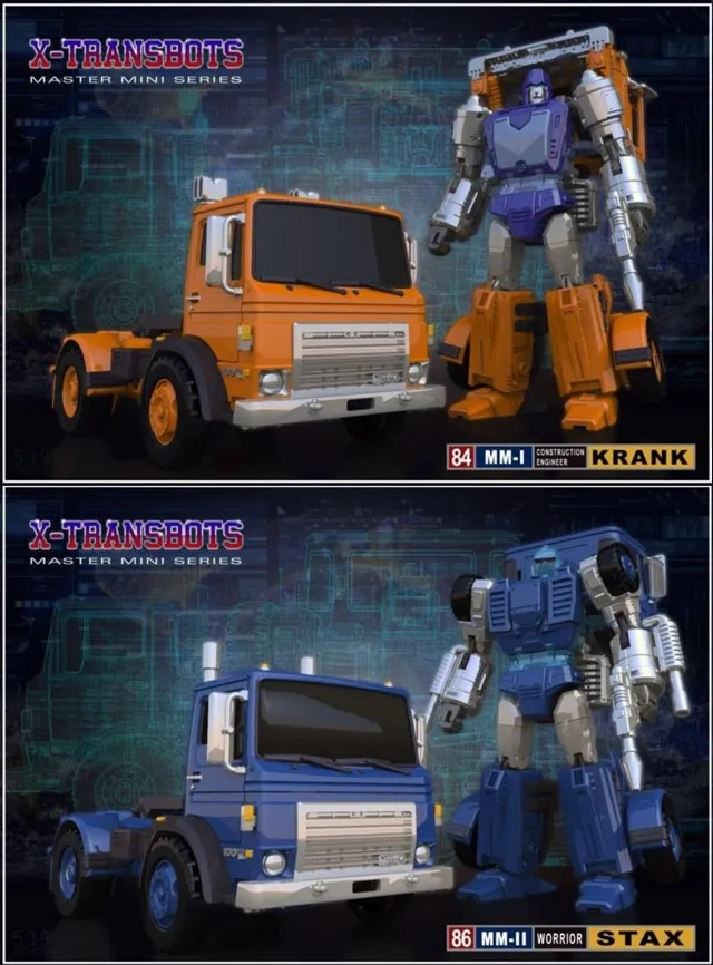 MM-1 Krank and MM-2 Stax Set of 2 | X-Transbots Master Mini