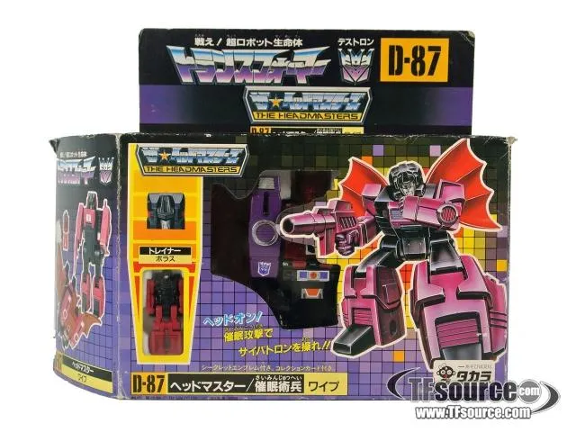 D-87 Mindwipe Headmaster | Vintage Japanese G1 Transformers