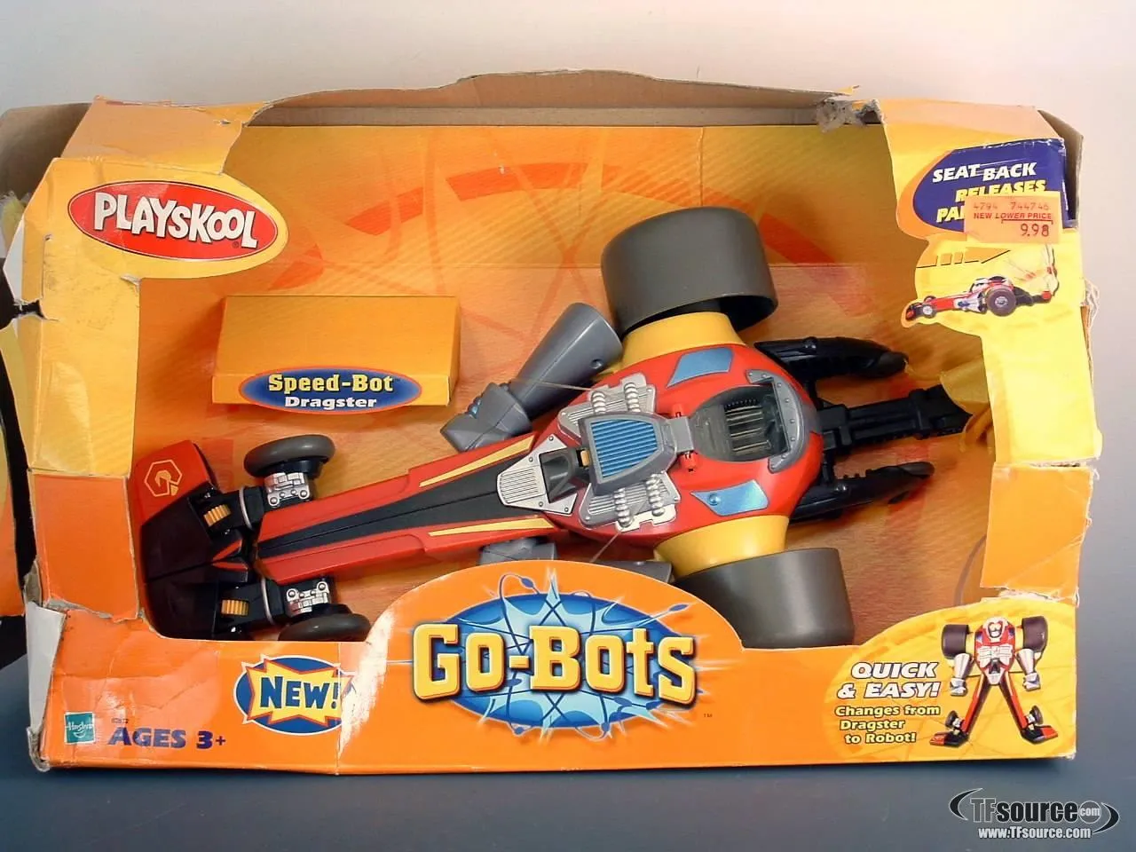 Playskool Go-Bots - Speedbot - Dragster Version - MIB - Box As Is