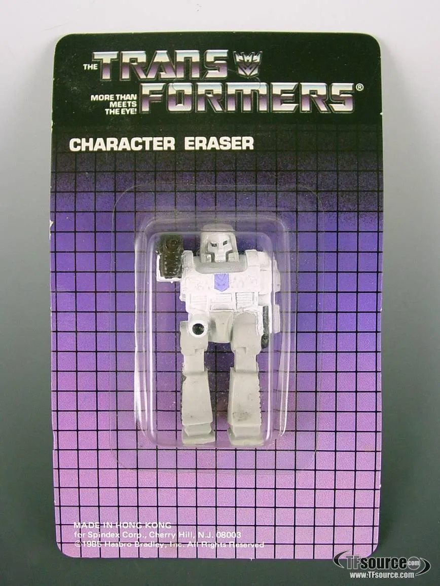 Megatron Character Eraser | Transformers G1 Generation One | Spindex Corporation 