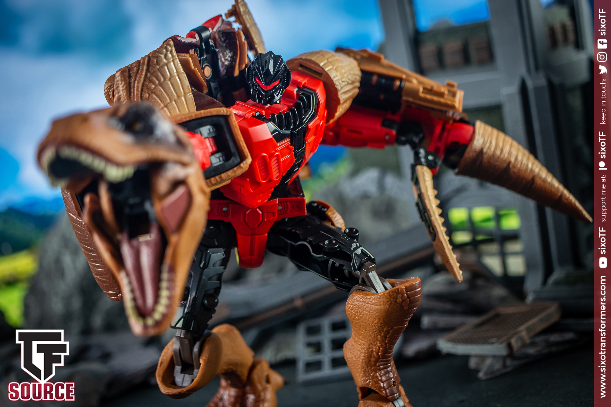 Transformers Collaborative Jurassic Park Mash-Up: Tyrannocon Rex & Autobot JP93 - Set Di 2 Figure Convertibili - Età 8+