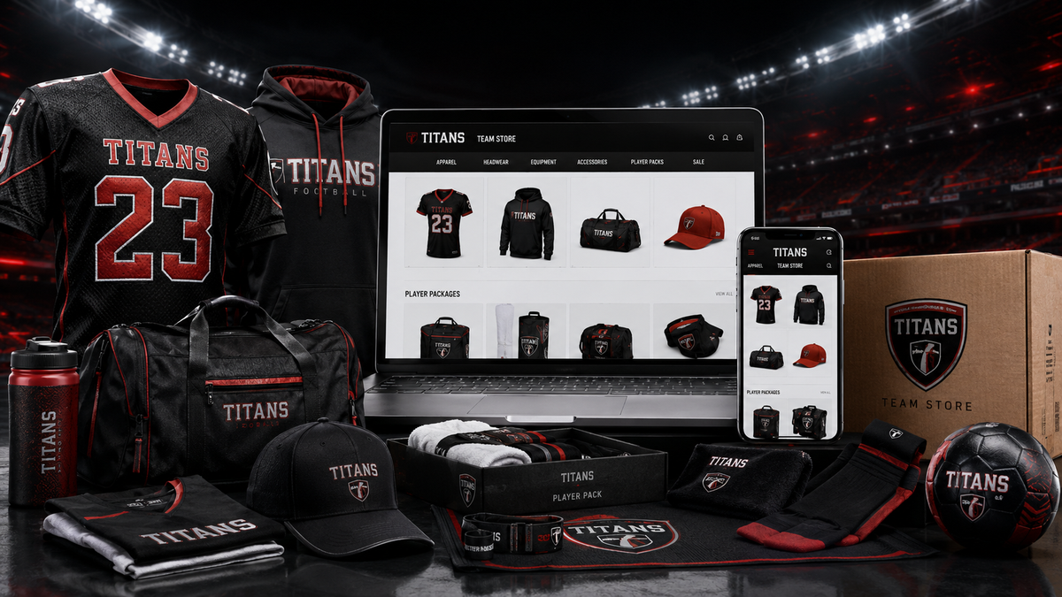 EZ Sports Apparel team store showcase