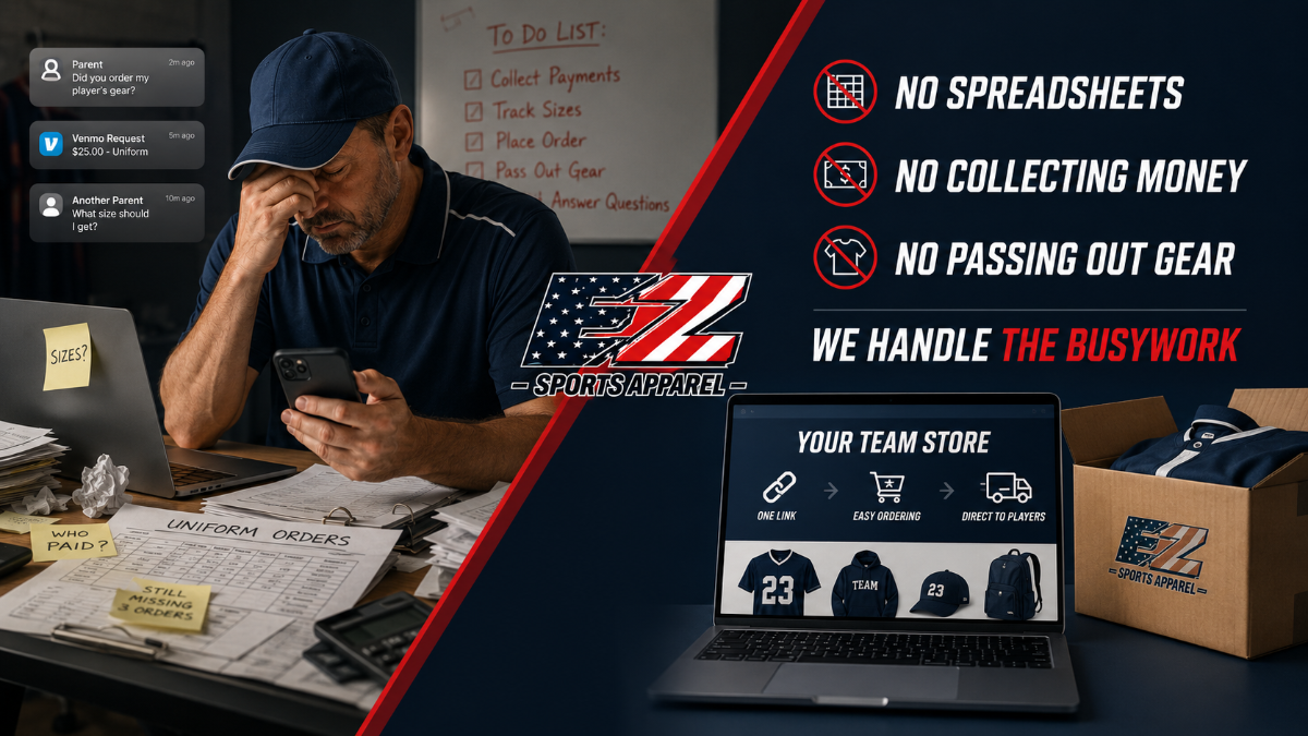 EZ Sports Apparel coach pain point