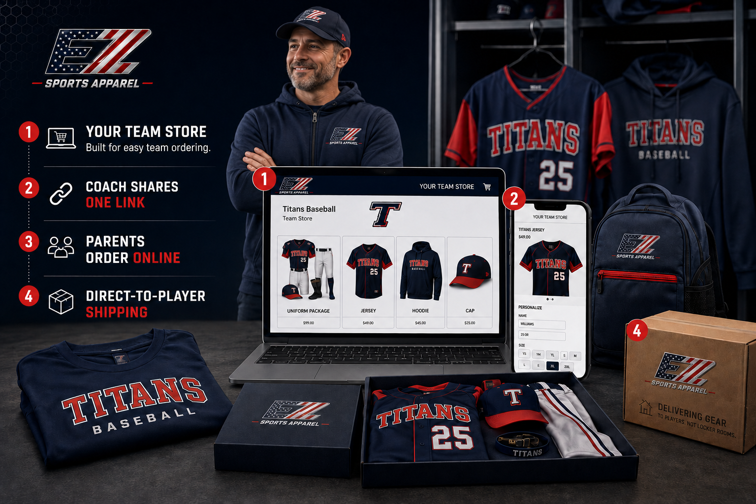 EZ Sports Apparel online team store