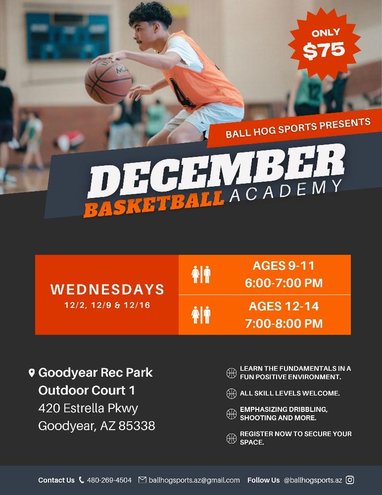 Ball Hog Sports December 2026 flyer.