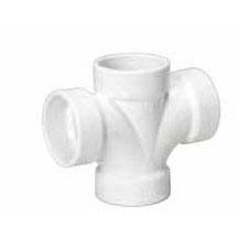P428 2" PVC DWV Hub Double Sanitary Ty