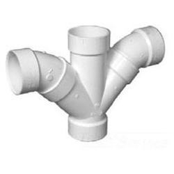 P507 3" X 2 " PVC DWV Hub Double Combination Wye & 45
