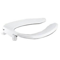 4670-C-0 Kohler Lustra Elongated Plastic Toilet Seat with Check Hinge, Open Front, less Cover White