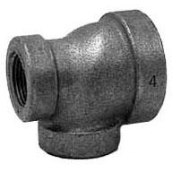 3/4" X 3/4" X 1/4" Domestic Black Cast Iron Tee
