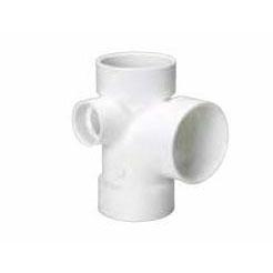 P416 3" X 3" X 3" X 2" PVC DWV Hub Left Inlet Sanitary Ty