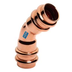 RP03012 Mueller Streamline DuoSeal 3/8" O.D. Copper Press Refrigeration 45 Elbow 5 Pack