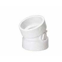 P324 6" PVC DWV Hub 22-1/2 Elbow (1/16)
