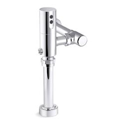10TD00N10-CP Kohler Mach Tripoint WaterSense 1.28 GPF DC-Powered Touchless Toilet Flushometer For 1-1/2" Top Spud With Electronic Infrared Sensor And Mechanical Override Polished Chrome