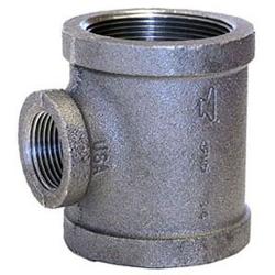 3/4" X 3/4" X 1-1/4" Domestic Black Malleable Iron Tee