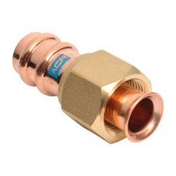 RP15726 Mueller Streamline DuoSeal 3/8" O.D. Copper Press X Flare ASE Refrigeration Flare Adaptor 5 Pack
