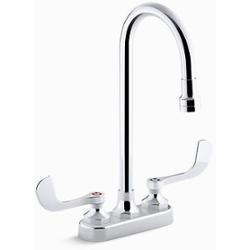 400T70-5AKA-CP Kohler Triton Bowe Centerset Bathroom Faucet With Wristblade Handles Polished Chrome