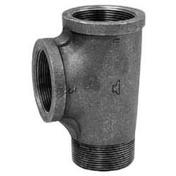 1-1/2" Domestic Black Malleable Iron Street Tee