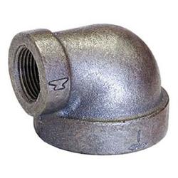 1/2" X 3/8" Domestic Black Cast Iron 90 Elbow