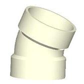 D324080 8" PVC Hub 22-1/2 Elbow 1/16 Bend