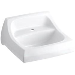 K2007 WHI KINGSTON 1-HOLE W/H LAV W/BACK