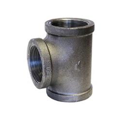 1-1/4" Domestic Black Malleable Iron Tee