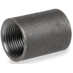 1/2" Domestic Black Steel Straight Threaded Coupling