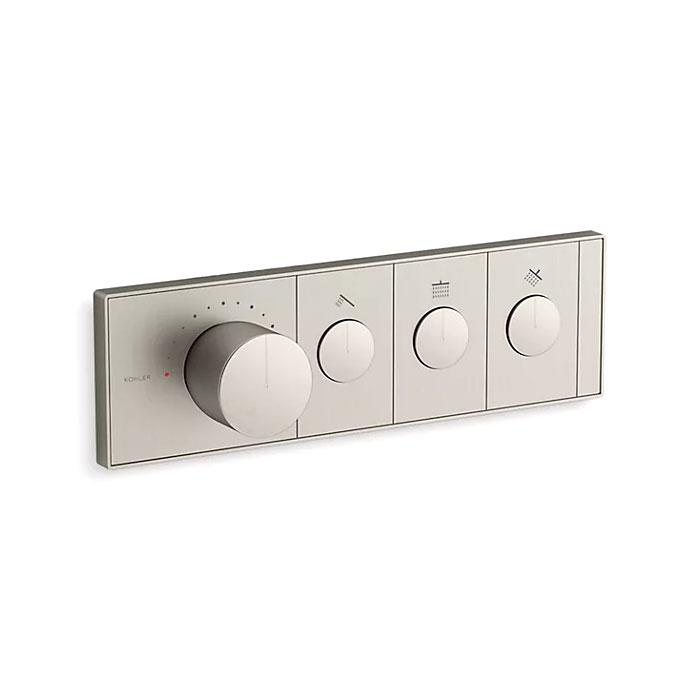 26347-9-BN Kohler Anthem 3-Outlet Mechanical Thermostatic Valve Control ...