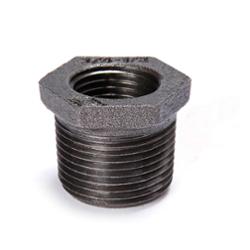 1/2" X 3/8" Imported Black Cast Iron Hex Bushing