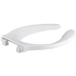 4731-C-0 Kohler Stronghold Elongated Plastic Toilet Seat with Check Hinge, Open Front, less Cover White