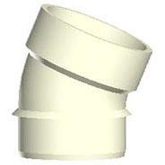 D326080 8" PVC Hub Street 22-1/2 Elbow 1/16 Bend