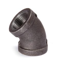 1-1/4" Imported Black Malleable Iron 45 Elbow