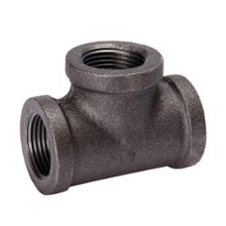 2" X 1" X 2" Imported Black Malleable Iron Tee