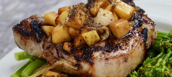 Adobo-Marinated Pork Tenderloin with Grilled-Pineapple Salsa pork