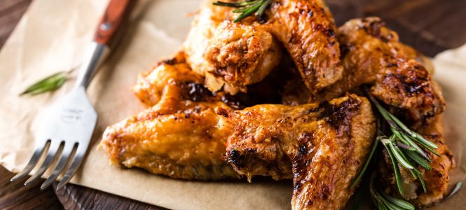 Barbecue Chicken with Alabama White Barbecue Sauce – Grillin’ in the Spring Series BBQ chicken wings, spicy grilled meat