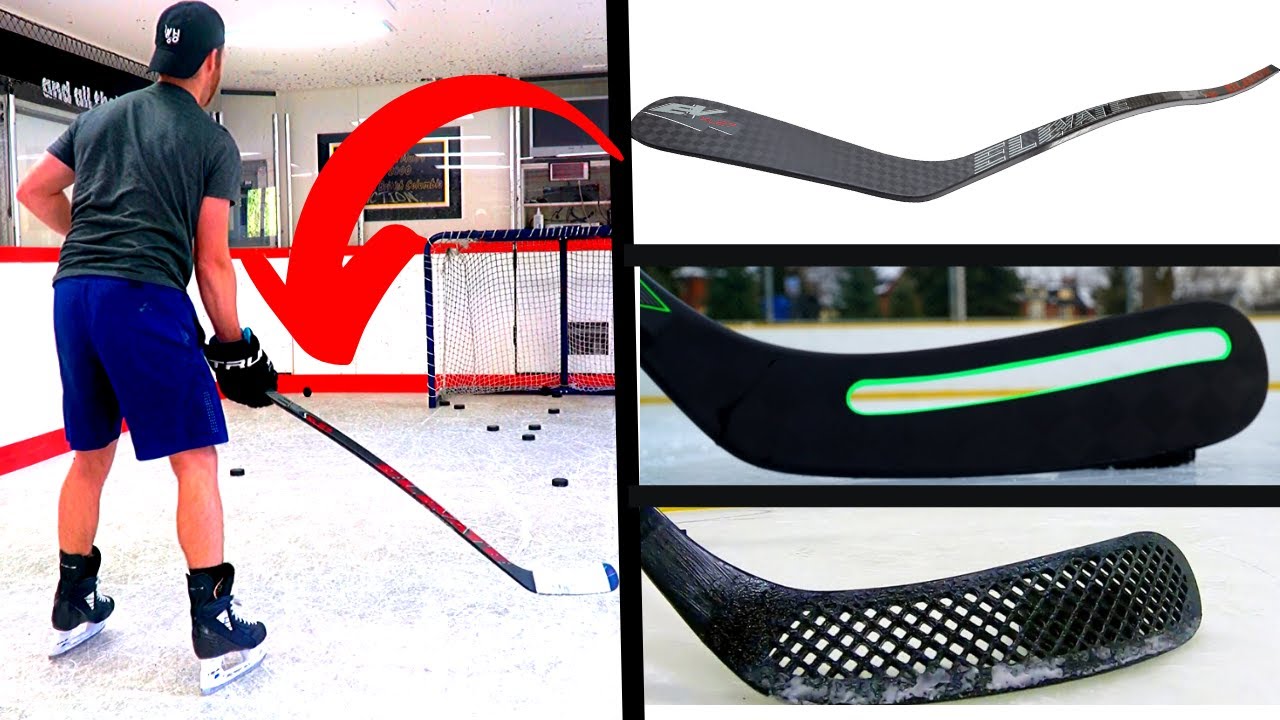 WORLD'S WEIRDEST HOCKEY STICKS Hardest Shot Competition The Hockey Buzz