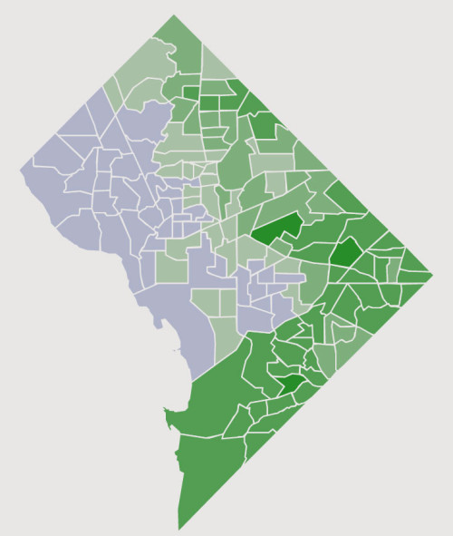 Click on the image above for an interactive map of the D.C. election results.