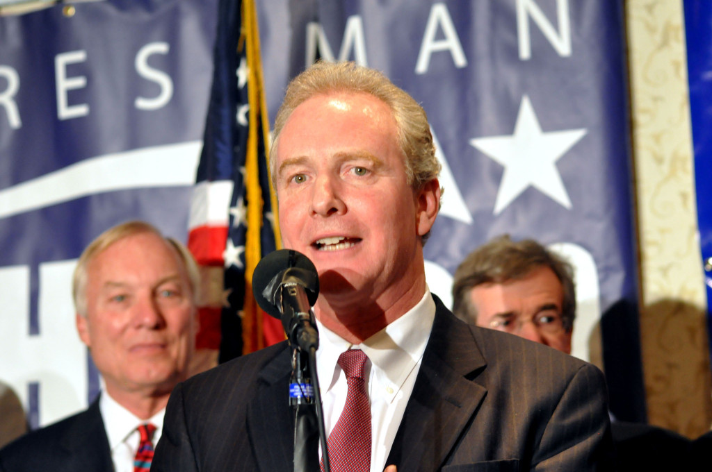 Maryland's Chris Van Hollen speaks on Election Day. He'll be back for another term in Congress.