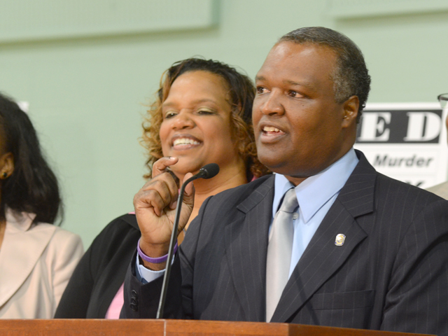 Baker speaks at an event in Prince George's County in 2011.