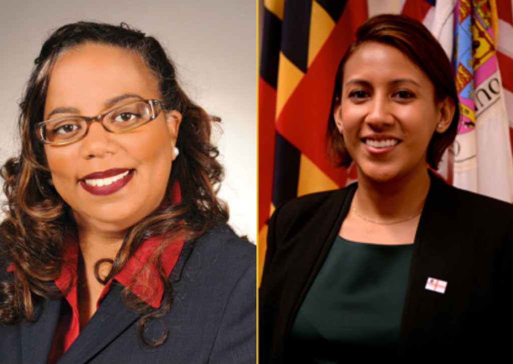 Prince George's County Council Member Deni Taveras, left, and Prince George's County Public Schools Board of Education Member  Dinora Hernandez.