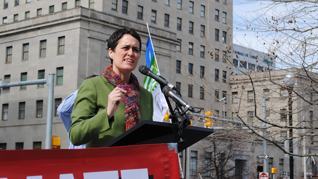 Mizuer, speaking at an event in Baltimore in February 2014.