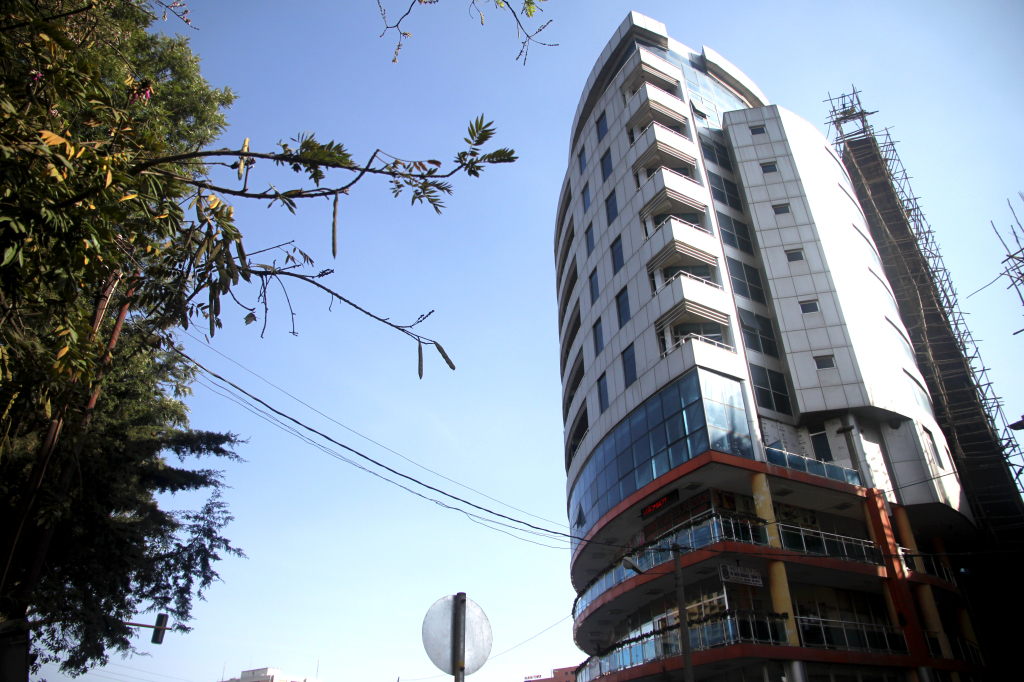 A modern building in downtown Addis. Photo by Michael Martinez.