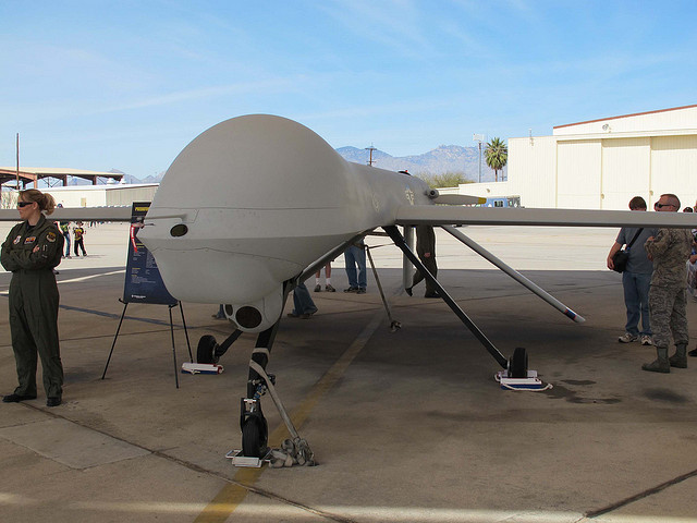 A predator drone at the Davis-Monthan Air Force Base in Tucson, Ariz.