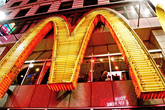 A McDonald's in Times Square, New York