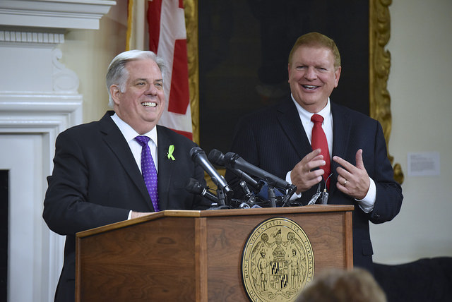 Maryland Gov. Larry Hogan discussed his plans for the Purple Line in Virginia on June 25, 2015.