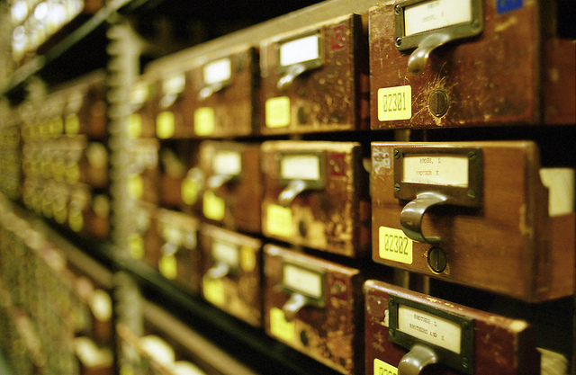 Card catalogues at The Library of Congress.