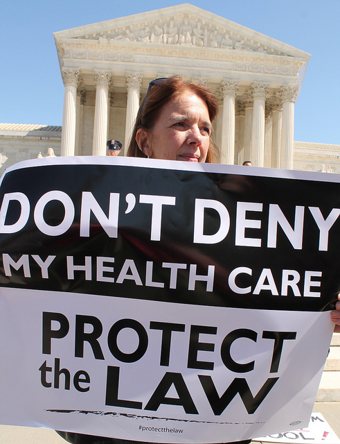 Health care reform  protesters at the U.S. Supreme Court in 2012.