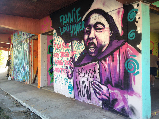 A New Orleans mural honors the legacy of Fannie Lou Hamer.