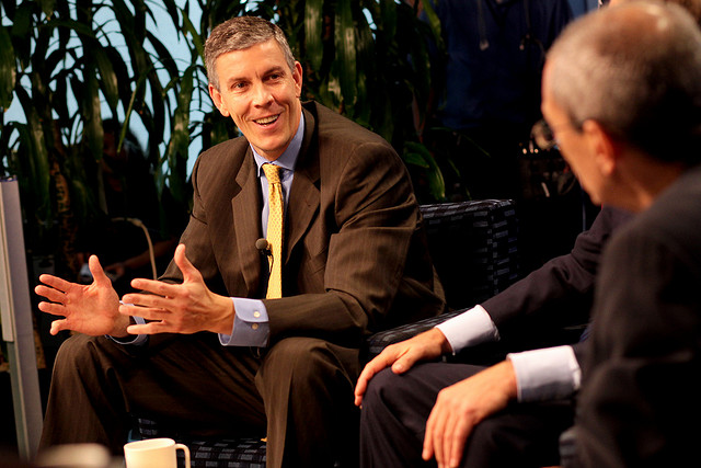 U.S. Secretary of Education Arne Duncan at a 2009 Center for American Progress event.